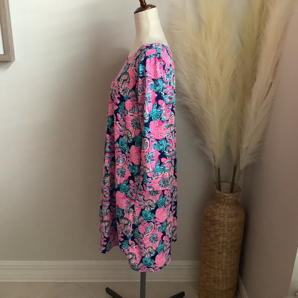 Lilly Pulitzer Solia UPF 50+ dress Oyster Bay Shroom with a view Size L NWOT - Picture 6 of 16